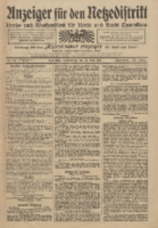 Anzeiger f&uuml;r den Netzedistrikt Kreis- und Wochenblatt f&uuml;r Kreis und Stadt Czarnikau 1911.05.18 Jg.59 Nr59