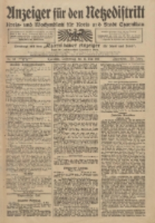 Anzeiger für den Netzedistrikt Kreis- und Wochenblatt für Kreis und Stadt Czarnikau 1911.05.18 Jg.59 Nr59