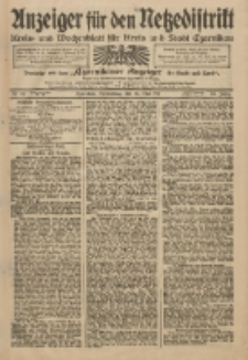 Anzeiger f&uuml;r den Netzedistrikt Kreis- und Wochenblatt f&uuml;r Kreis und Stadt Czarnikau 1911.05.25 Jg.59 Nr62