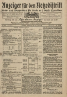 Anzeiger f&uuml;r den Netzedistrikt Kreis- und Wochenblatt f&uuml;r Kreis und Stadt Czarnikau 1911.05.30 Jg.59 Nr64