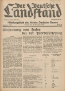 Der Deutsche Landstand: Mitteilungsblatt des Vereins Deutscher Bauern 1938.11.23 Jg.2 F.44