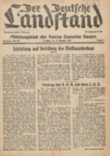 Der Deutsche Landstand: Mitteilungsblatt des Vereins Deutscher Bauern 1939.01.04 Jg.3 F.1