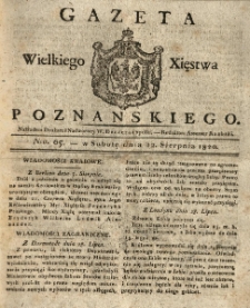 Gazeta Wielkiego Xięstwa Poznańskiego 1820.08.12 Nr65