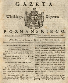 Gazeta Wielkiego Xięstwa Poznańskiego 1820.09.09 Nr73