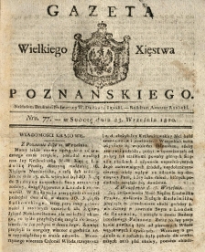 Gazeta Wielkiego Xięstwa Poznańskiego 1820.09.23 Nr77