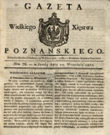 Gazeta Wielkiego Xięstwa Poznańskiego 1820.09.27 Nr78