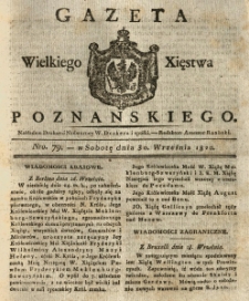 Gazeta Wielkiego Xięstwa Poznańskiego 1820.09.30 Nr79