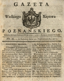 Gazeta Wielkiego Xięstwa Poznańskiego 1820.10.21 Nr85