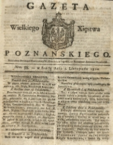 Gazeta Wielkiego Xięstwa Poznańskiego 1820.11.01 Nr88