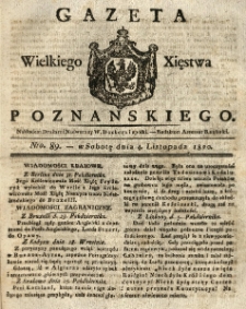 Gazeta Wielkiego Xięstwa Poznańskiego 1820.11.04 Nr89