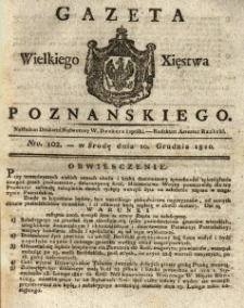 Gazeta Wielkiego Xięstwa Poznańskiego 1820.12.20 Nr102
