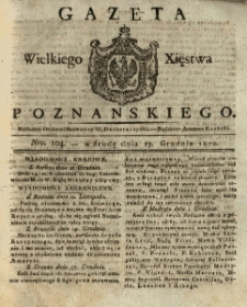 Gazeta Wielkiego Xięstwa Poznańskiego 1820.12.27 Nr104