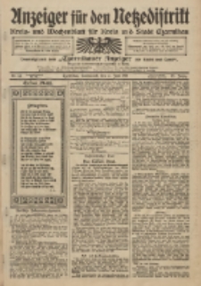 Anzeiger f&uuml;r den Netzedistrikt Kreis- und Wochenblatt f&uuml;r Kreis und Stadt Czarnikau 1911.06.03 Jg.59 Nr66