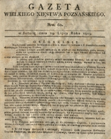 Gazeta Wielkiego Xięstwa Poznańskiego 1815.07.29 Nr60