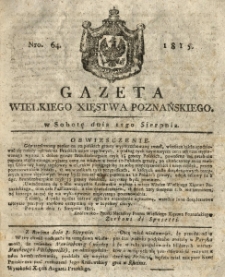 Gazeta Wielkiego Xięstwa Poznańskiego 1815.08.12 Nr64
