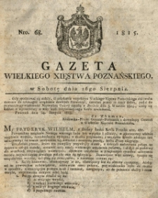 Gazeta Wielkiego Xięstwa Poznańskiego 1815.08.26 Nr68