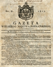 Gazeta Wielkiego Xięstwa Poznańskiego 1815.10.11 Nr81