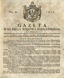 Gazeta Wielkiego Xięstwa Poznańskiego 1815.10.14 Nr82