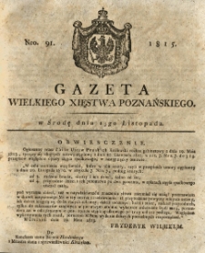 Gazeta Wielkiego Xięstwa Poznańskiego 1815.11.15 Nr91