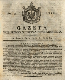 Gazeta Wielkiego Xięstwa Poznańskiego 1815.11.29 Nr95