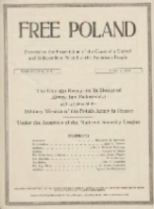 Free Poland: the truth about Poland and her peoplepublished by the Polish National Council of America 1918.04.01 Vol.4 Nr13