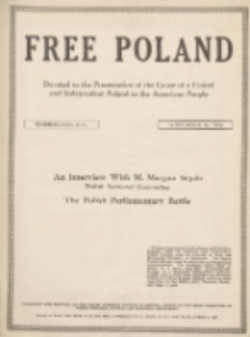 Free Poland: the truth about Poland and her peoplepublished by the Polish National Council of America 1918.09.16 Vol.4 Nr24