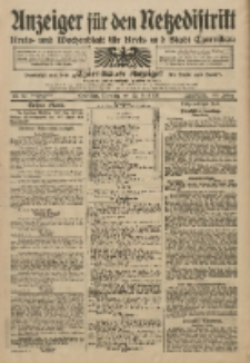 Anzeiger f&uuml;r den Netzedistrikt Kreis- und Wochenblatt f&uuml;r Kreis und Stadt Czarnikau 1911.06.20 Jg.59 Nr72