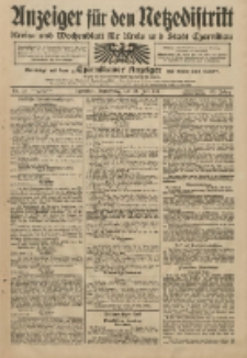 Anzeiger f&uuml;r den Netzedistrikt Kreis- und Wochenblatt f&uuml;r Kreis und Stadt Czarnikau 1911.06.22 Jg.59 Nr73