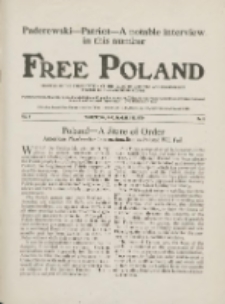 Free Poland: the truth about Poland and her peoplepublished by the Polish National Council of America 1919.01.16 Vol.5 Nr8