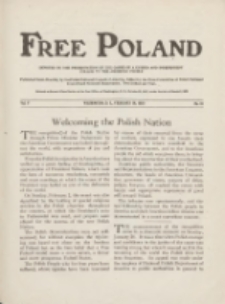 Free Poland: the truth about Poland and her peoplepublished by the Polish National Council of America 1919.02.16 Vol.5 Nr10