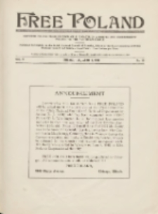 Free Poland: the truth about Poland and her peoplepublished by the Polish National Council of America 1919.04.01 Vol.5 Nr13