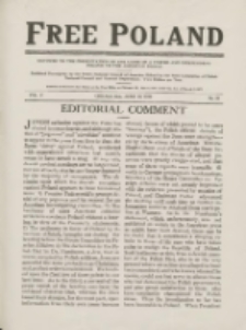 Free Poland: the truth about Poland and her peoplepublished by the Polish National Council of America 1919.06.16 Vol.5 Nr18