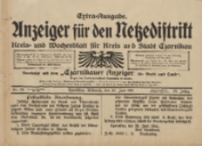 Anzeiger f&uuml;r den Netzedistrikt Kreis- und Wochenblatt f&uuml;r Kreis und Stadt Czarnikau 1911.06.28 Jg.59 Nr75