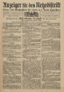 Anzeiger f&uuml;r den Netzedistrikt Kreis- und Wochenblatt f&uuml;r Kreis und Stadt Czarnikau 1911.06.29 Jg.59 Nr76