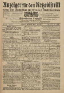 Anzeiger f&uuml;r den Netzedistrikt Kreis- und Wochenblatt f&uuml;r Kreis und Stadt Czarnikau 1911.07.01 Jg.59 Nr77