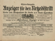 Anzeiger f&uuml;r den Netzedistrikt Kreis- und Wochenblatt f&uuml;r Kreis und Stadt Czarnikau 1911.07.08 Jg.59 Nr78