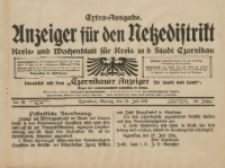Anzeiger f&uuml;r den Netzedistrikt Kreis- und Wochenblatt f&uuml;r Kreis und Stadt Czarnikau 1911.07.08 Jg.59 Nr80