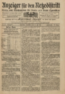Anzeiger f&uuml;r den Netzedistrikt Kreis- und Wochenblatt f&uuml;r Kreis und Stadt Czarnikau 1911.07.15 Jg.59 Nr83