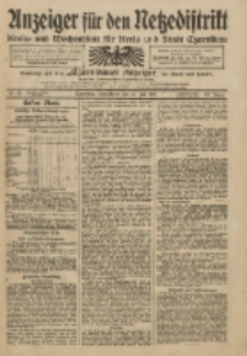 Anzeiger für den Netzedistrikt Kreis- und Wochenblatt für Kreis und Stadt Czarnikau 1911.07.15 Jg.59 Nr83
