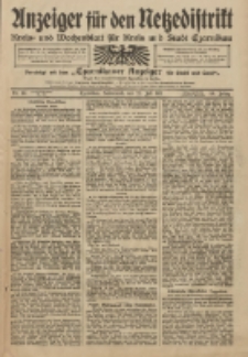 Anzeiger f&uuml;r den Netzedistrikt Kreis- und Wochenblatt f&uuml;r Kreis und Stadt Czarnikau 1911.07.22 Jg.59 Nr86