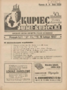 Kupiec-Świat Kupiecki; pisma złączone; oficjalny organ kupiectwa Polski Zachodniej 1937.02.19 R.31 Nr8