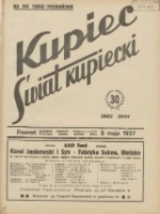 Kupiec-Świat Kupiecki; pisma złączone; oficjalny organ kupiectwa Polski Zachodniej 1937.05.08 R.31 Nr19; Na XVI Targi Poznańskie