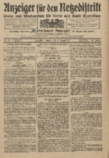 Anzeiger für den Netzedistrikt Kreis- und Wochenblatt für Kreis und Stadt Czarnikau 1911.08.01 Jg.59 Nr90