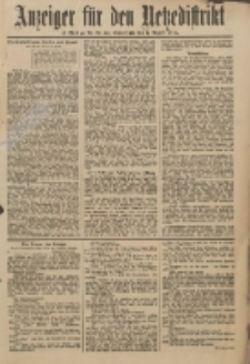 Anzeiger f&uuml;r den Netzedistrikt Kreis- und Wochenblatt f&uuml;r Kreis und Stadt Czarnikau 1911.08.05 Jg.59 Nr92