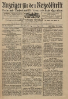 Anzeiger für den Netzedistrikt Kreis- und Wochenblatt für Kreis und Stadt Czarnikau 1911.08.08 Jg.59 Nr93