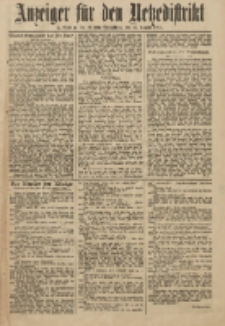 Anzeiger f&uuml;r den Netzedistrikt Kreis- und Wochenblatt f&uuml;r Kreis und Stadt Czarnikau 1911.08.12 Jg.59 Nr95