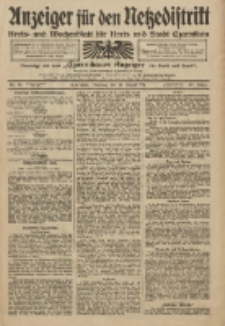 Anzeiger f&uuml;r den Netzedistrikt Kreis- und Wochenblatt f&uuml;r Kreis und Stadt Czarnikau 1911.08.15 Jg.59 Nr96