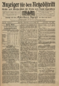 Anzeiger f&uuml;r den Netzedistrikt Kreis- und Wochenblatt f&uuml;r Kreis und Stadt Czarnikau 1911.08.19 Jg.59 Nr98