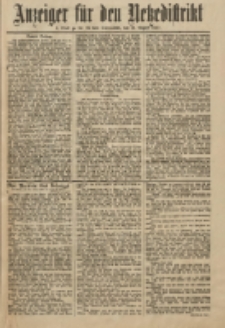Anzeiger f&uuml;r den Netzedistrikt Kreis- und Wochenblatt f&uuml;r Kreis und Stadt Czarnikau 1911.08.19 Jg.59 Nr98
