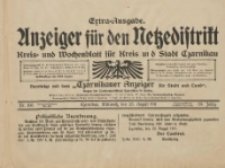 Anzeiger für den Netzedistrikt Kreis- und Wochenblatt für Kreis und Stadt Czarnikau 1911.08.23 Jg.59 Nr100